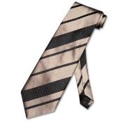  Light brown color shade Woven Striped Design Neck Tie