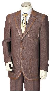  brown color shade Three Button 1940s