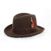  Mens Dress Hat Godfather brown color