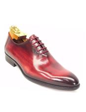 Burgundy-Calfskin-Leather-Oxford-Shoes