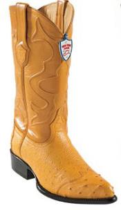  West Buttercup J-Toe Smooth Ostrich Wing Tip Cowboy Boots