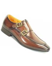  JSM-6375 Carrucci Chestnut Mens Genuine Calfskin Leather Loafer Shoes