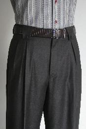  Two back pockets wide leg charcoal
