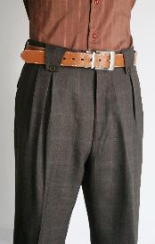  CHL5454 Wide leg Italian charcoal wool pants for men