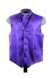  Vest Tie Set Purple color shade