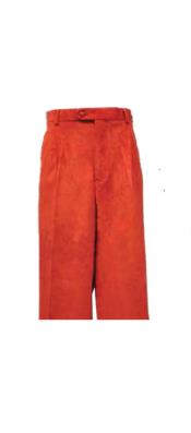  JSM-2843 Corduroy Red Pleated Pants Slacks For Men
