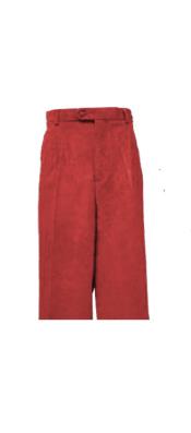  JSM-2844 Corduroy Rust Pleated Pants Slacks For Men