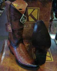  SM186 King Exotic Boots Snip Toe Genuine Crocodile Leather