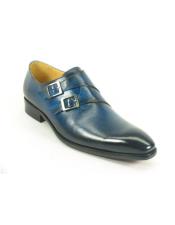 GD1197 Mens Carrucci Double Monk Strap Leather Fashionable Loafer