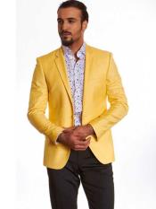 DylanYellow2ButtonStyleSingleBreastedNotchLapel