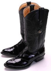 Men's Black Snip Tow Cowboy Boots