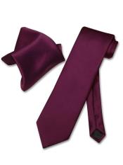  Mens Solid Polyester Trendy Eggplant Purple Neck Ties And