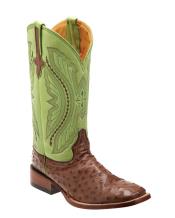  Full Quill Ostrich S-Toe Boot - Kango/lime mint 
