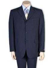  3or4 Button Style Navy Blue Shade Pinstripe Light Weight
