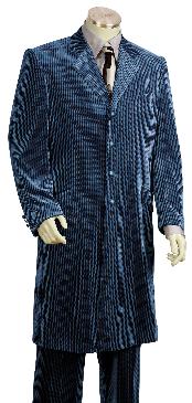  RF7615 4 Button Style Fashionable Long Velvet Suit For