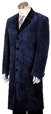  Fashionable 4 Button Style Navy Long