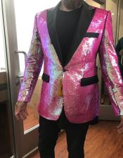  Nardoni Best mens Italian Suits Brands Fuchsia Pink Tuxedo~