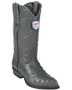  West Grey ~ GrayFull Quill Ostrich Cowboy Boots 