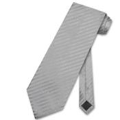  Silver Grey Striped Vertical Stripes Neck
