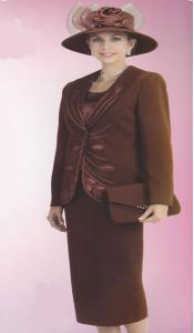  KA6115 Lynda Couture Promotional Ladies Suits- brown color shade