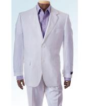  2 Button Style Single Breasted Jacket White Mens 2