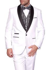 White Two Toned Suit