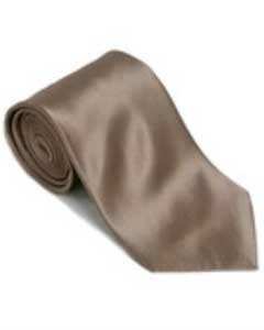  Beaver 100% Silk Solid Necktie With