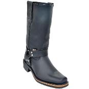  Biker Boots With Rubber Sole Black_