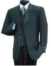  #MU3B Liquid Jet Black & Smoth Conservative Pinstripe Jacket