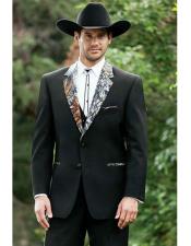 Mens-Black-Tuxedo-Camouflage-Suit