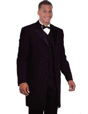   Black 1920s Tuxedo Style Vested