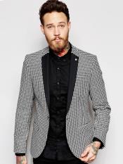 Black and white checker Blazer