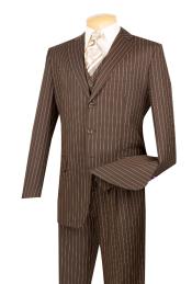  5802V brown color shade With Cream Pinstripe Vested 3