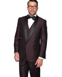 2 Button Burgundy Suit
