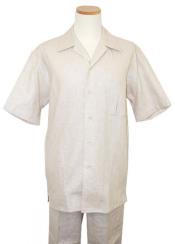  RM1428 Mens 2 Piece Linen Causal Outfits Notch Lapel