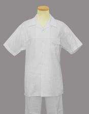 RM1433 Mens 2 Piece Linen Causal Outfits / Cotton