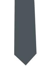  Mens Charcoal Extra Long Polyester Neck Tie