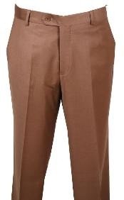  KA345 Dress Pants Chesnut without pleat flat front Pants
