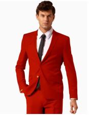  Button Style Boys And Men Suit Pants Mens Red