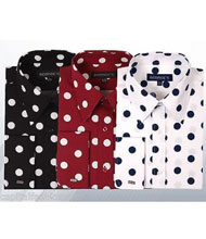  Cotton Dress Shirt Polka Dot Pattern Formal Or trendy