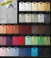 Basic Normal 65%Poly 35%Cotton Dress Shirt in 34 Colors