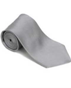 Gray 100% Silk Solid Necktie With