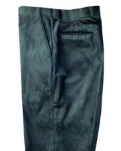  Green Velvet Pants Flat