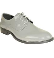  Solid Lace Up Vangelo Tuxedo Shoes for Online Grey