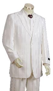  Piece Off white Cream Ivory Long length Zoot Suit