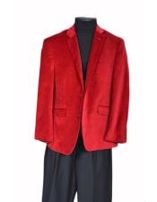  Velvet Sport Coat- red color shade