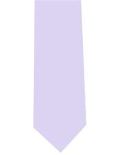  Mens Solid Extra Long Lavender Polyester Neck Tie