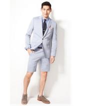  Mens Summer Business Suits With Shorts Pants Set (Sport