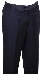  WK444 Dress Pants Navy without pleat flat front 