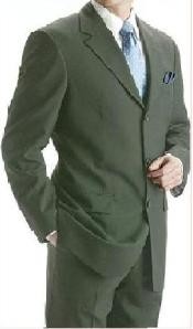 Mens-Olive-Color-Wool-Suit